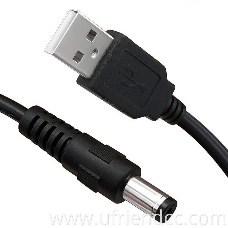 PD 5V 12V 5521 5525 1.35 3.5mm Type C Male to DC Power Extension Charging Cable 2M 12V 9V